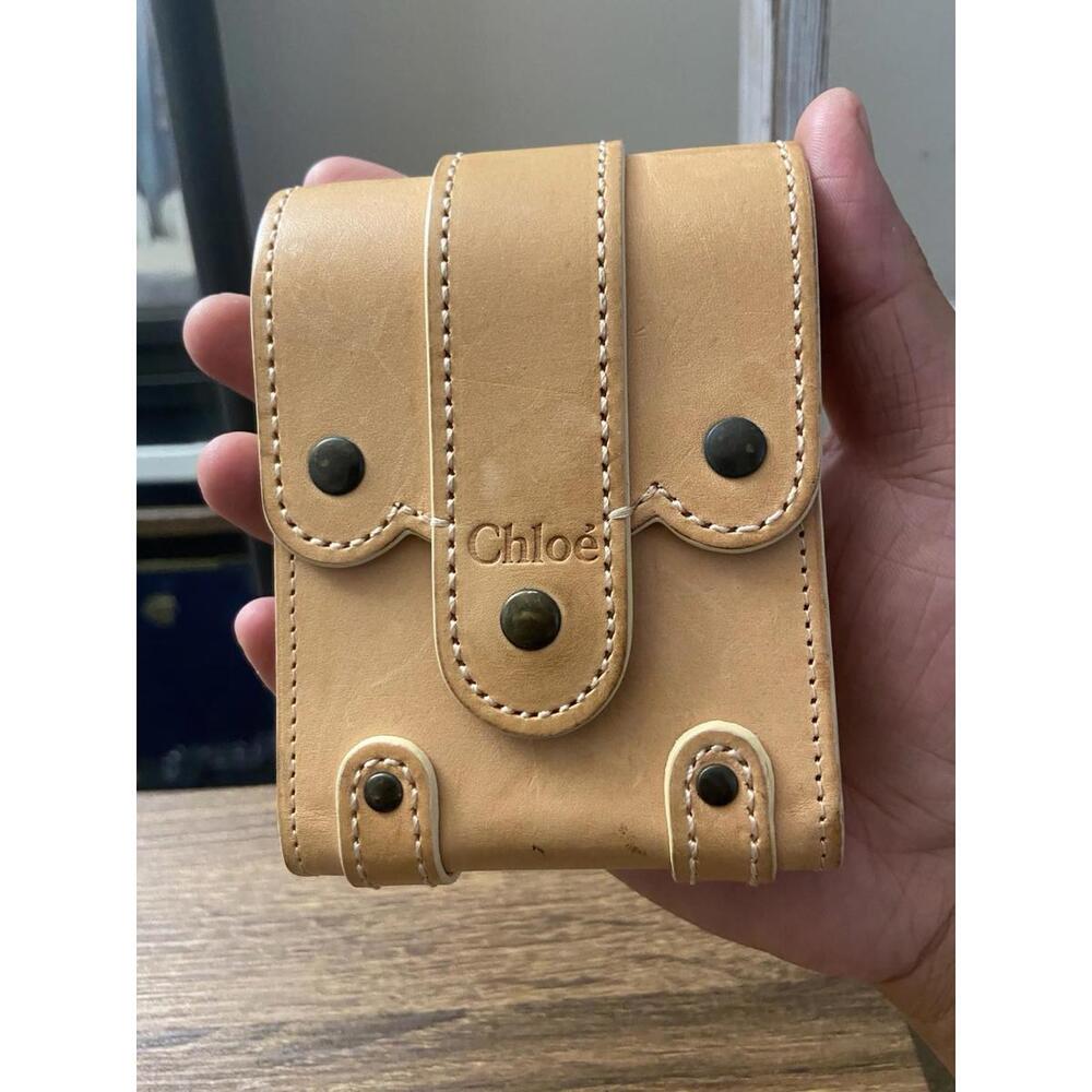 Chloe Camel Tan Brown Cigarette Case Accessory Pouch, V Good